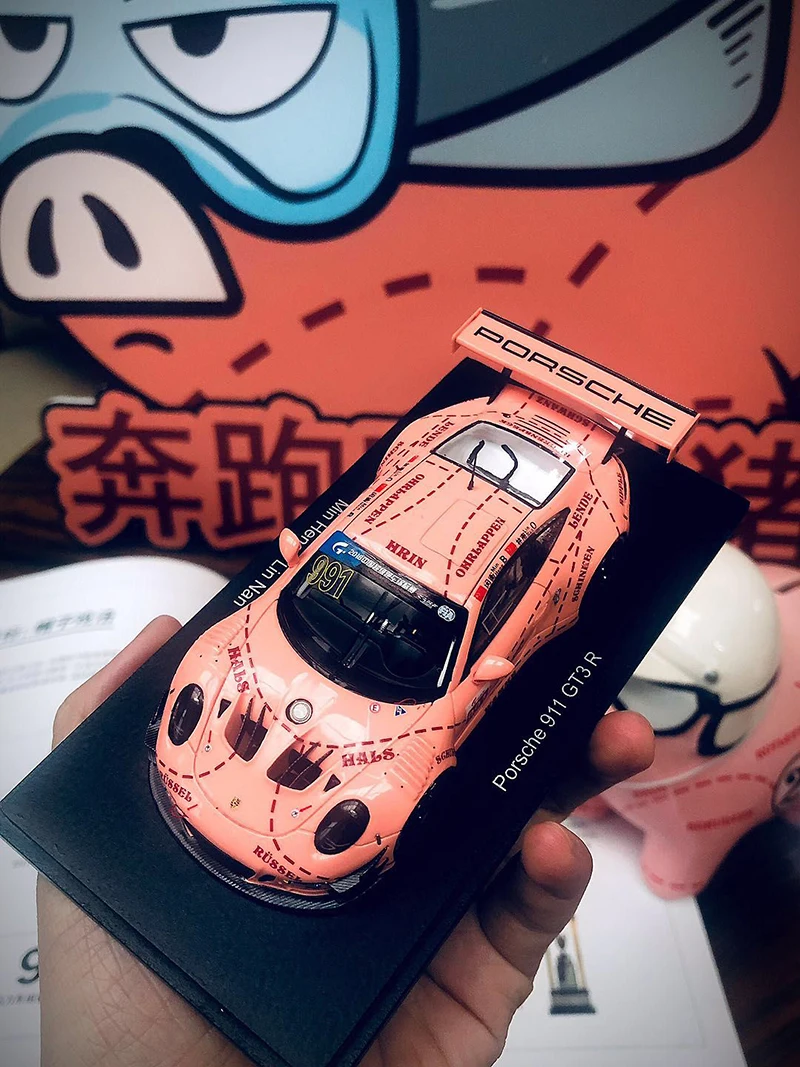 Ограниченная партия 1/43 супер автомобиль 911 RSR розовая свинья модель Le Mans домашний