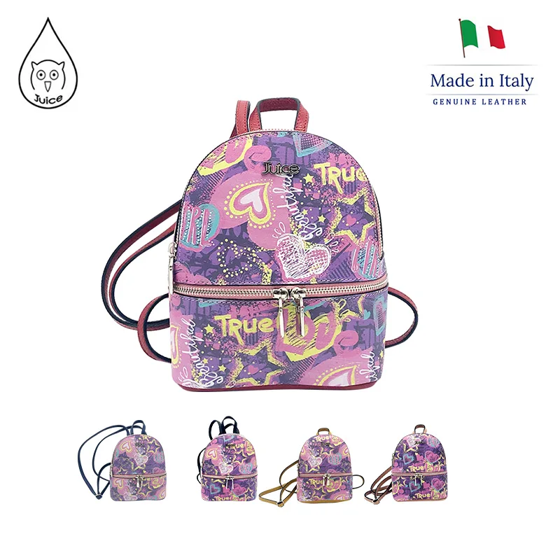 Женская сумка из натуральной кожи JUICE Сделано в Италии рюкзак мягкая кожа с