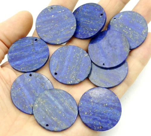 Natural Stone Quartz Crystal Turquoises tiger eye labradorite lapis Pendant Round Shaped for diy jewelry making necklace10pcs A1 | Украшения