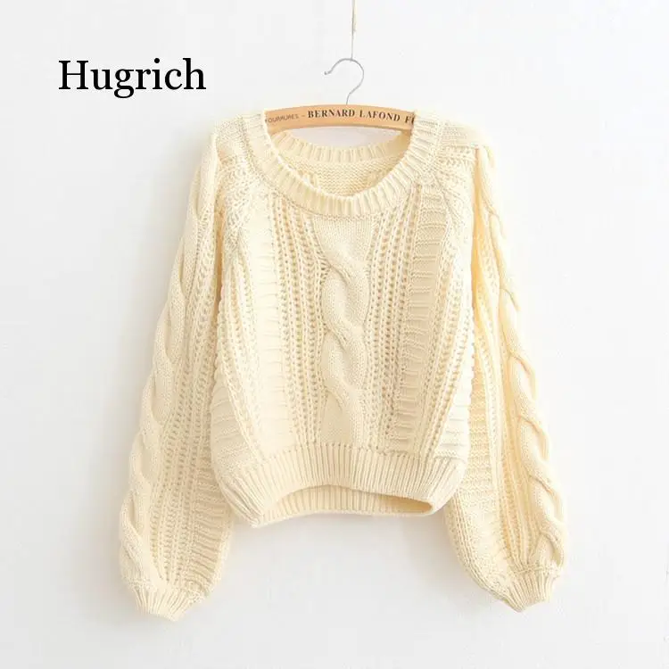 

Women Pull Sweaters 2020 New Yellow Sweater Jumpers Candy Color Harajuku Short Sweater Twisted Pull