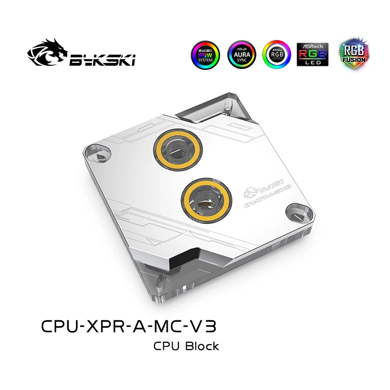 Водяной блок Bykski для процессора INTEL LGA1150 1151 1155 1156 2011 2066 X99 I7 RGB подсветка поддержка 5