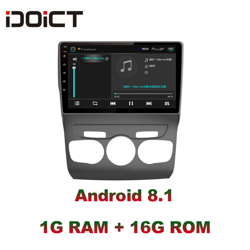 Автомобильный DVD плеер IDOICT Android 8 1 GPS навигация мультимедиа для Citroen C4 радио 2013 2016
