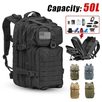 50l large capacity men army military tactical backpack 3p softback outdoor waterproof bug rucksack hiking camping hunting bags