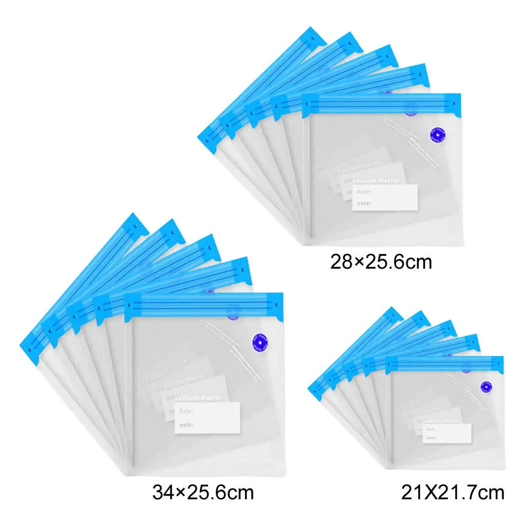 

5Pieces Reusable Vacuum Food Storage Bags Packaging Food Vacuum Sealer Bags Freezer Bags Food Vacuum Bag
