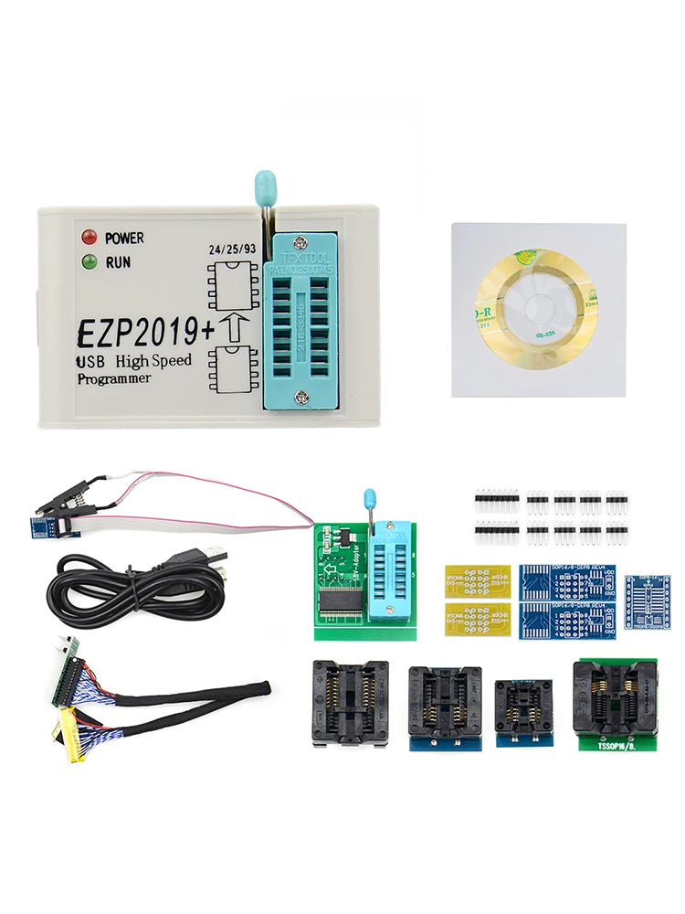 Новейшая версия EZP2019 полный комплект высокоскоростной USB SPI + 12 адаптер тестовый