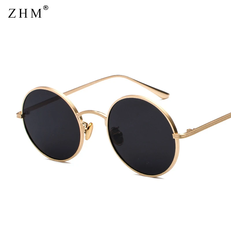 

Fashion Round Punk Sunglasses Men Classic Retro Oval Sunglasses Women Metal Frame Glasses UV400 oculos feminino оки