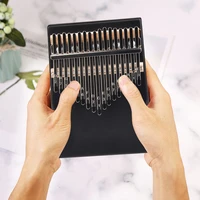 17 keys kalimba musical instrument pine wood thumb finger piano african sanza mbira with tuning tool sticker for beginner kids