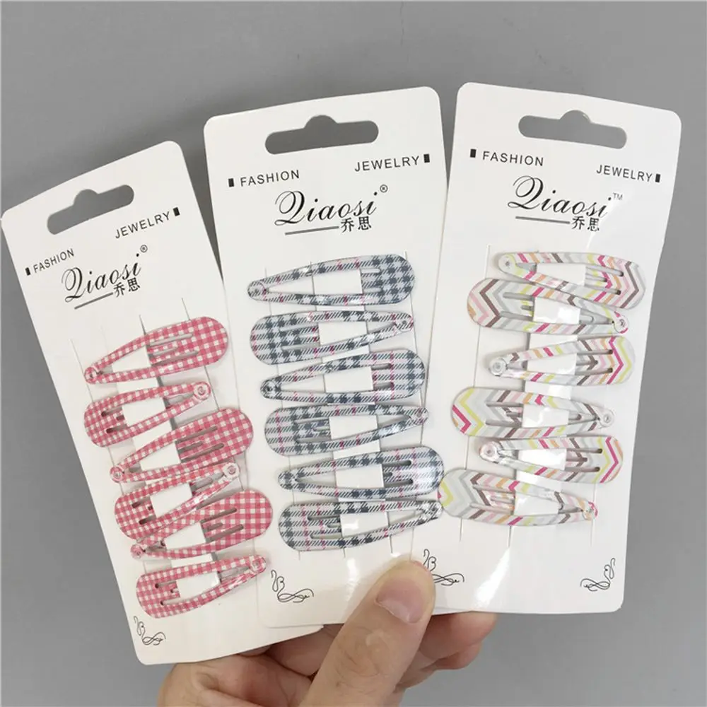 Заколки для волос в розовую сетку 6 шт./компл. металлические детские заколки