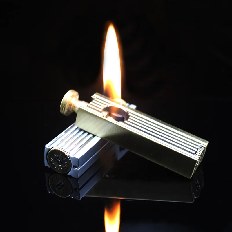 

Metal Free Fire Torch Flint Lighter Vintage Grinding Wheel Kerosene Oil Pipe Compact Lighter Cigarette Windproof Gadgets For Men