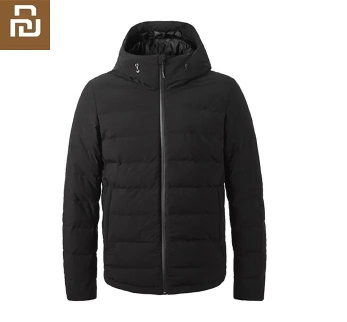 Youpin зимняя теплая куртка на гусином пуху с умным контролем температуры 90% серый