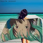 Пляжное полотенце с изображением персонажей мультфильмов, шаль с рисунком аниме Хаяо Миядзаки, пляжное полотенце для детей и взрослых, размеры 150x180 см