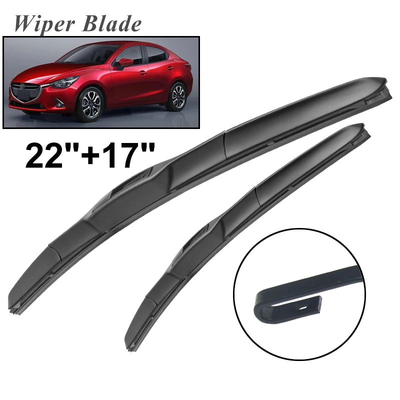 

Передние щетки стеклоочистителя okoстеклоочистителя RHD & LHD для Mazda 2 DJ 2015 - 2017 лобовое стекло переднее окно 22 "+ 17"