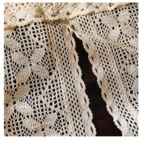 kitchen curtain no punch nordic pastoral crochet cotton thread weaving lace partition cortinas door curtain living room lq