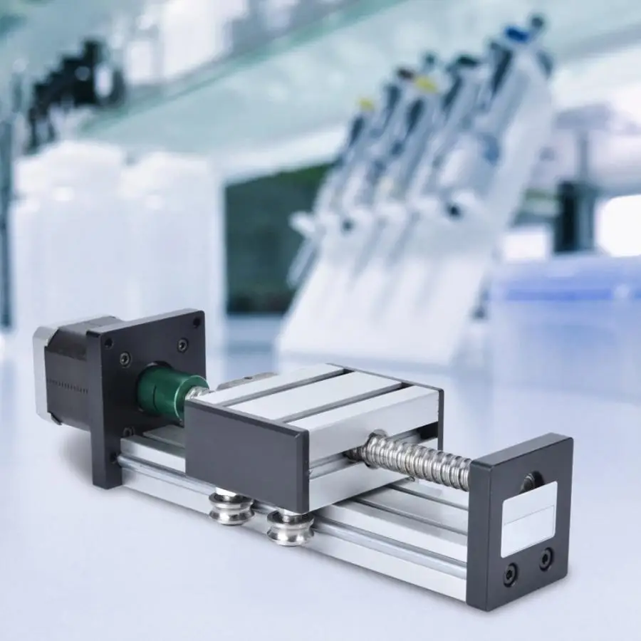 100 мм ход одиночный вал шариковый винт линейный направляющий рельс CNC раздвижной