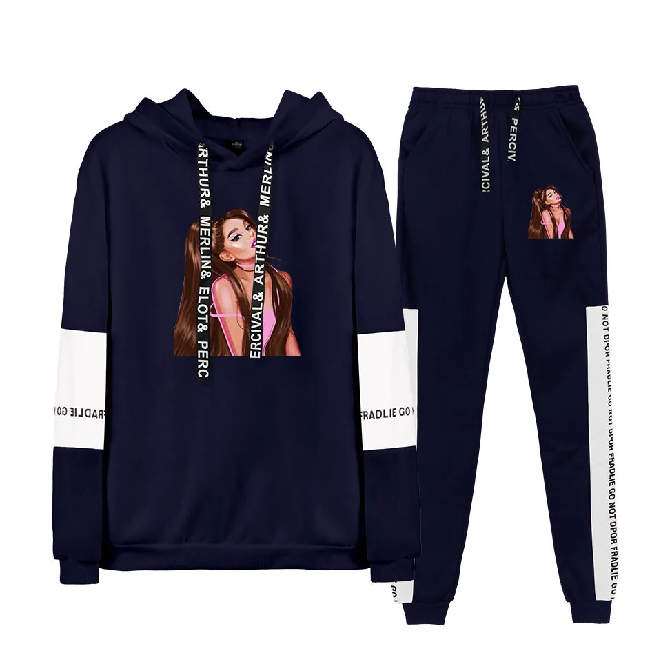 Комплект спортивной одежды Ariana Grande для мужчин и женщин повседневный комплект из 2