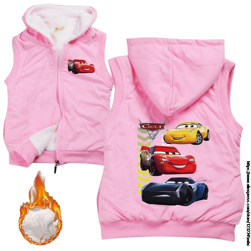 Детский осенне-зимний жилет McQueen теплый с капюшоном для девочек детская куртка
