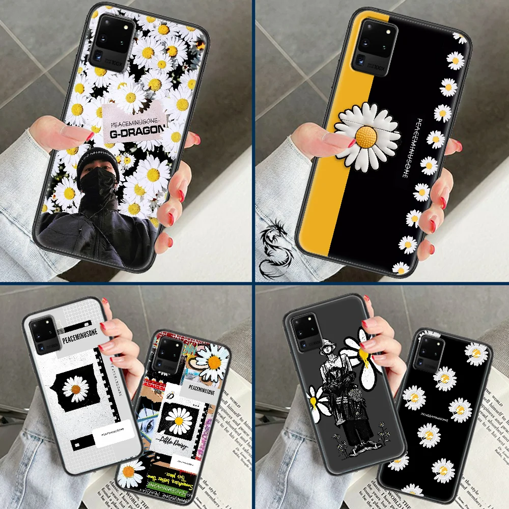 Чехол для телефона peaceminusone G dragon Flower Daisy Samsung Galaxy Note 4 8 9 10 20 S8 S9 S10 S10E S20 Plus UITRA Ultra black |