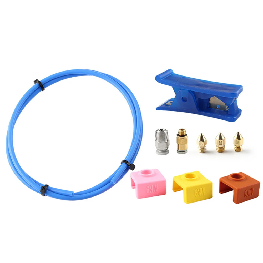 

1 Set 3D Printer MK9 Bowden Tubing PTFE Hose Pneumatic Couplers And Nozzle Kit For Ender3/3Pro/5/5Pro/5Plus