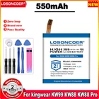 Аккумулятор LOSONCOER KW88 550 мАч для смарт-часов kingwear KW88 KW99 KW88 Pro + инструменты в подарок + наклейки