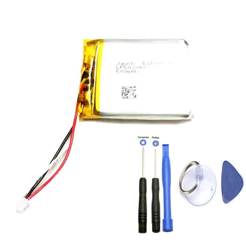 Аккумулятор ISUNOO 600 мА · ч для iPOD Mini, 4 Гб поколения, EC003, EC007, M9802, M9806, M9807, W065, A1051, 3-проводной штекер и инструменты