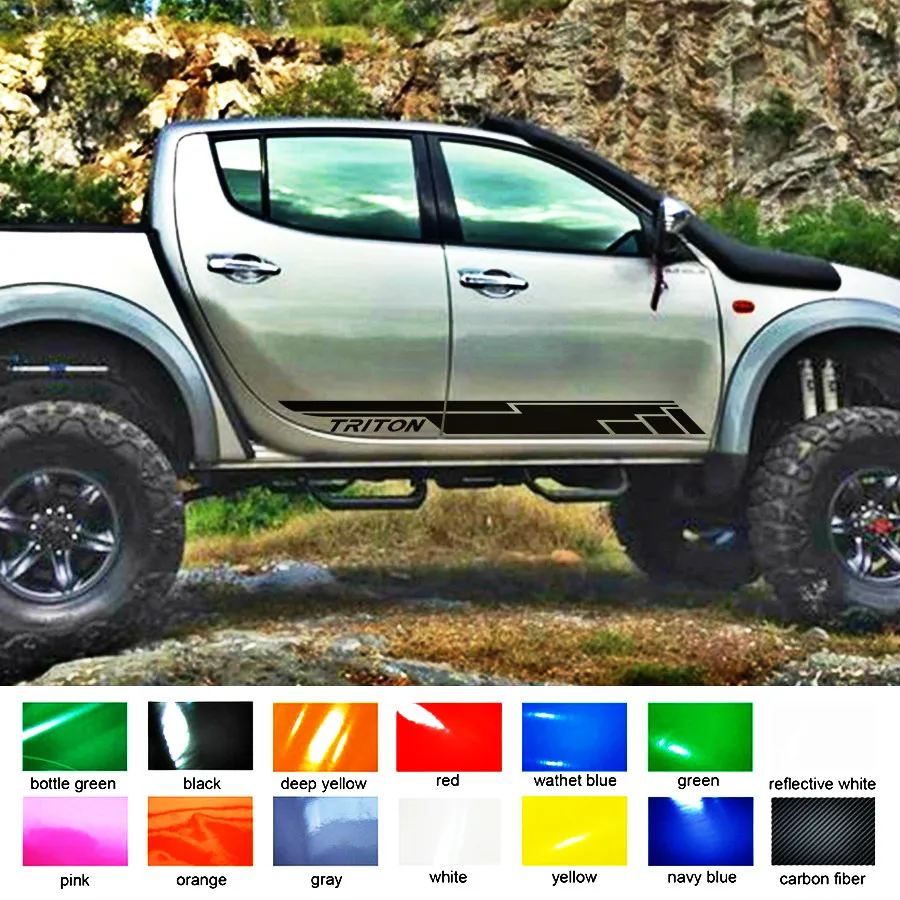 Стикеры и наклейки для автомобиля 2 шт. прикольные виниловые гонок на двери mitsubishi