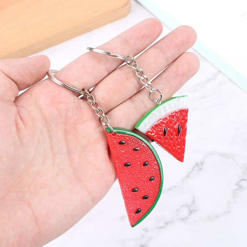 2pcs Cute Fruit Key Rings Apple Watermelon Kiwi Keychain For Women Bag Pendant Promotional Gifts | Украшения и аксессуары