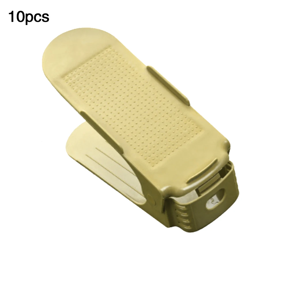 10pcs-Thin 10pcs 6pcs 2pcs Durable Adjustable Shoe Organizer Footwear Support Slot Space Saving Cabinet Closet Stand Shoes Storage Rack - Цвет: 10pcs-Thin