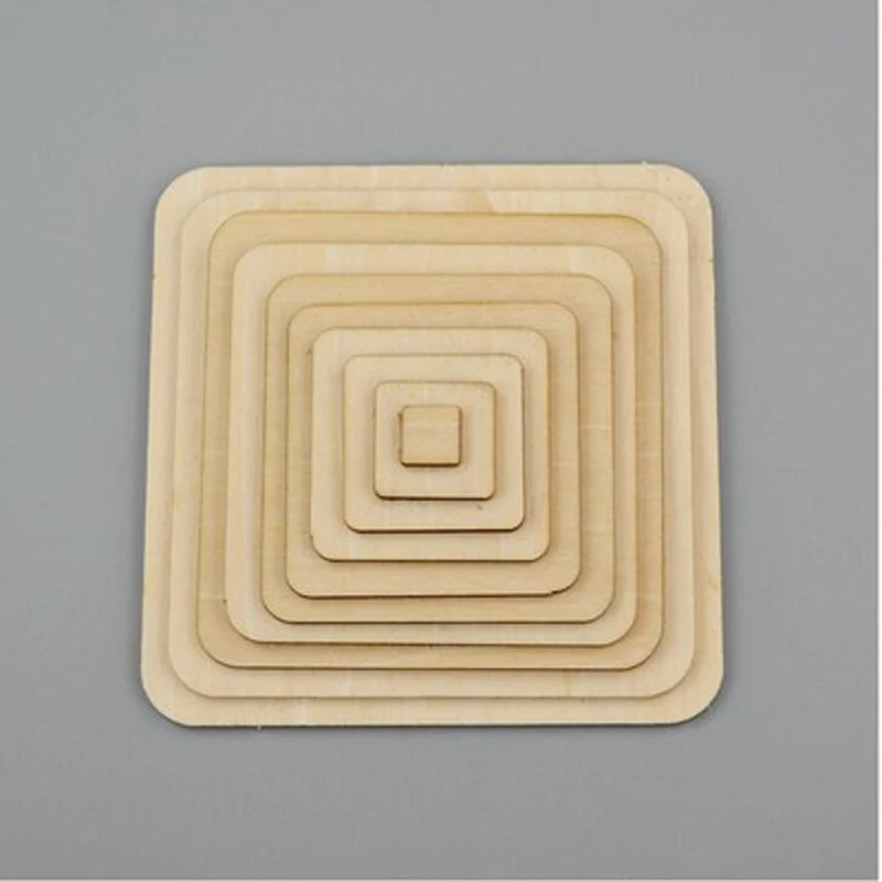 Пустые круглые угловые квадратные деревянные листы 110 200 мм незавершенные