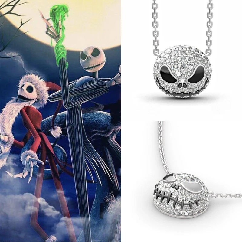 

The Nightmare Before Christmas Gothic Jack Skellington Cosplay Necklace Pendant Halloween Gift