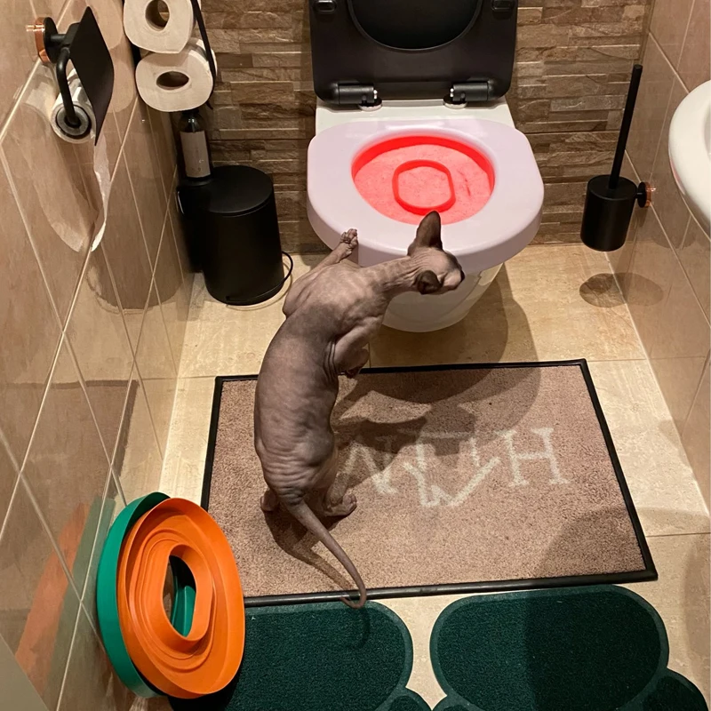 Kit de higiene para adiestramiento de gatos, caja de arena para residuos de cachorro, ba&ntilde;o de pl&aacute;stico para entrenar, estera para limpieza de mascotas, mejor producto-4