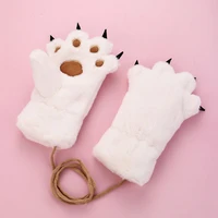 luxyry brand bag women girl cartoon cute baby boys and girls imitation cat paws warm mittens