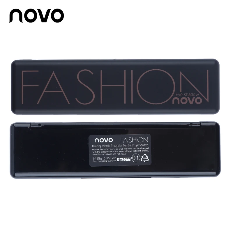 Палетка с тенями для век 10 естественных цветов дымчатыми оттенками блестящая