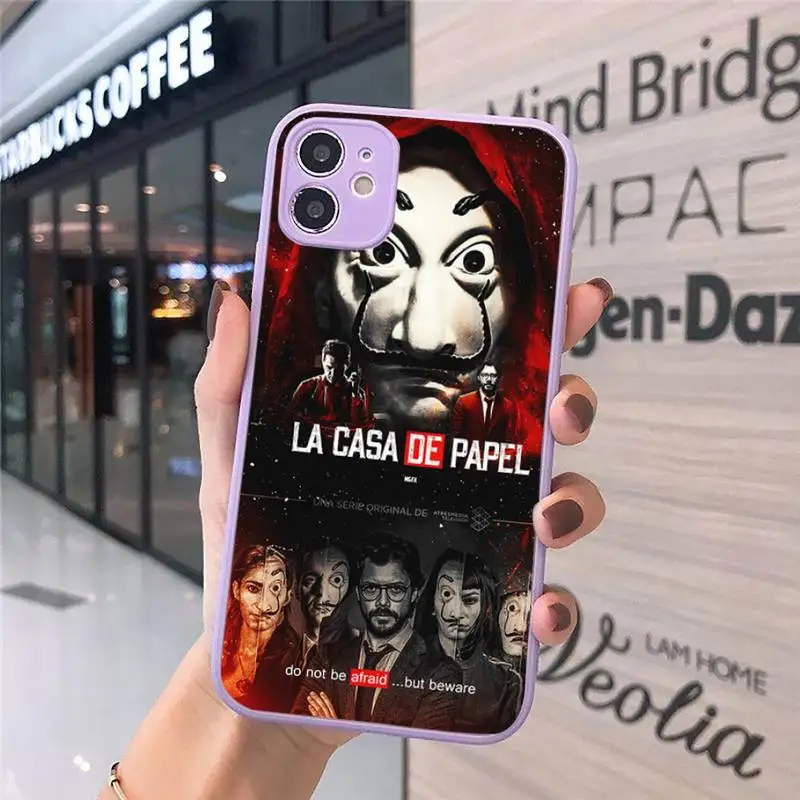 

Money Heist paper house tv movie Phone Case Matte Transparent for iPhone 7 8 11 12 s mini pro X XS XR MAX Plus cover funda