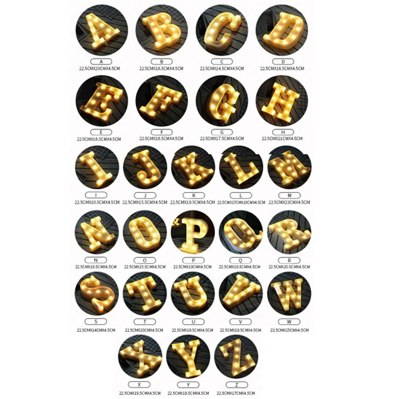 

26 Letters White LED Night Light Lamp Romantic Warm Household Decor for Home Party Wedding Christmas Birthday Valentine's Day