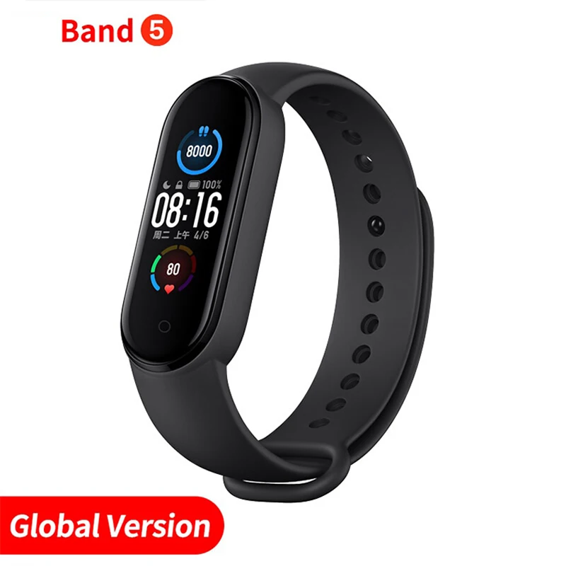 

Original Xiaomi Band 5 Smart Bracelet Global Version AMOLED Touch Screen Wristband Fitness MiBand 5 Heart Rate Message Smartband