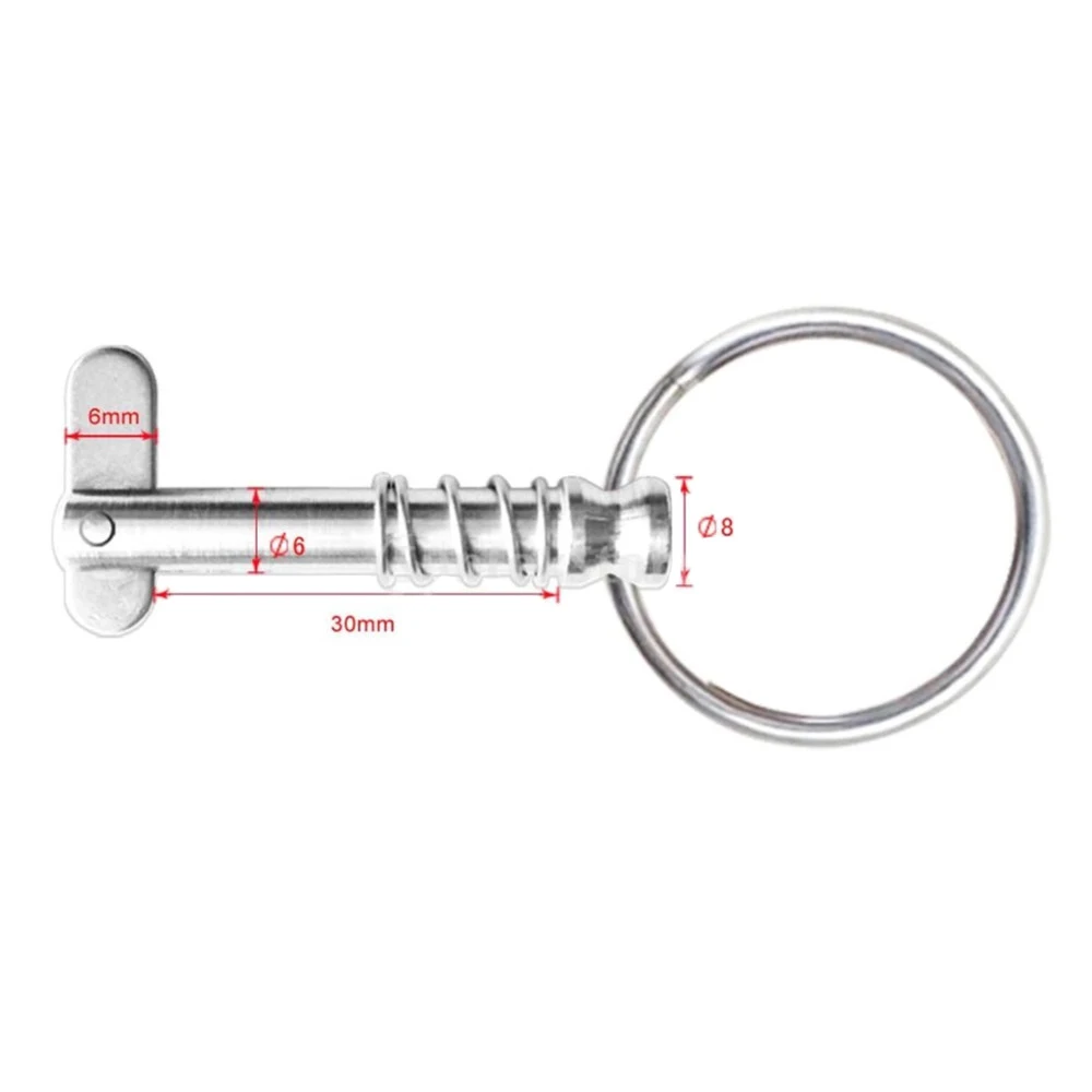 

Marine Grade Stainless Steel Bimini Top 1 Inch for Boat Quick Removable Pin With Ring and String Lanyard