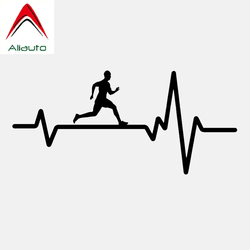 Модная Автомобильная наклейка Aliauto Бегущий человек сердцебиение украшение