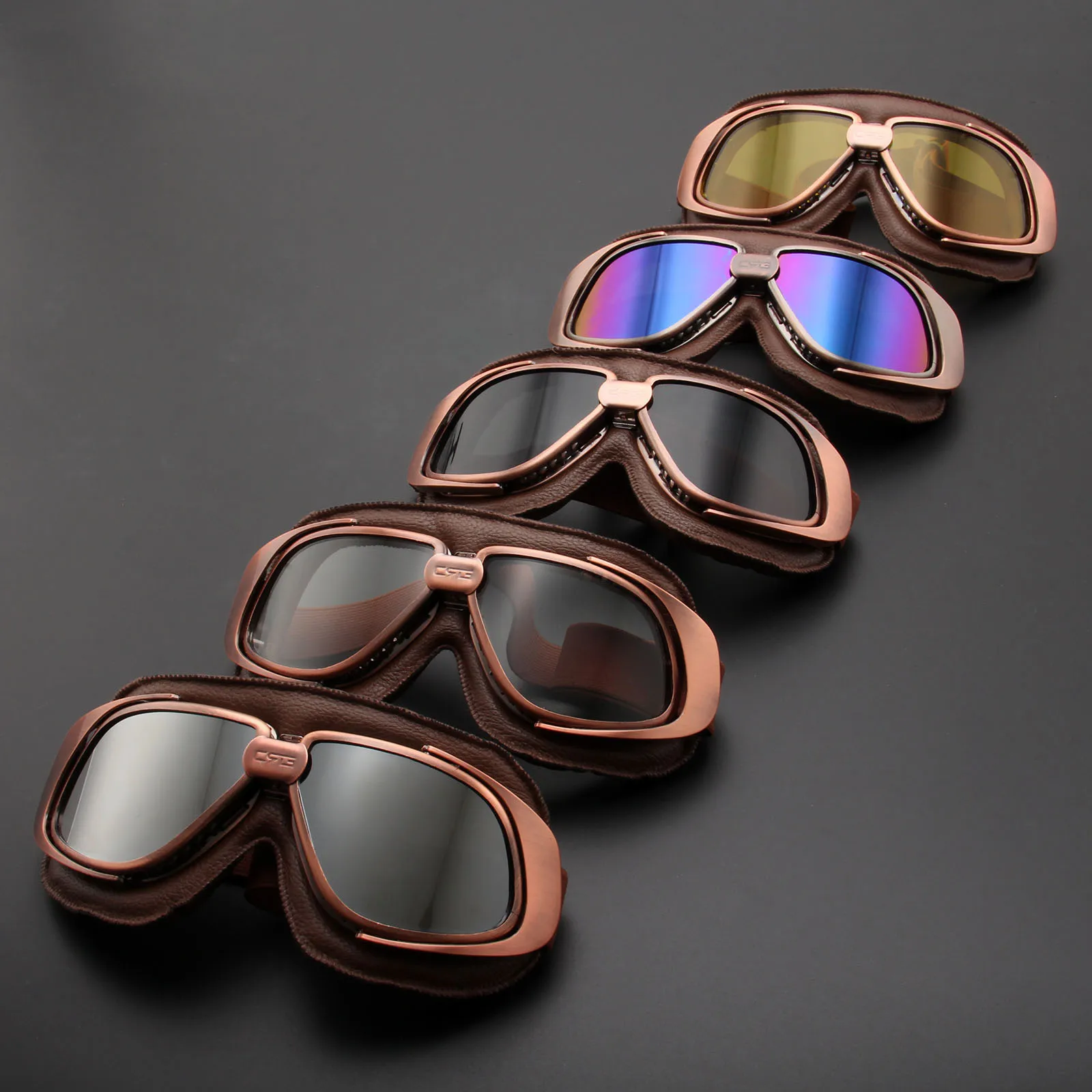 Ретро мотоциклетные очки винтажные мото классические для пилота стимпанк ATV