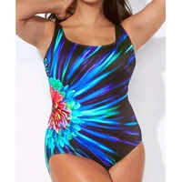 sexy print one piece large size swimwear push up women plus size swimsuit closed body female bathing suit for pool beach wear