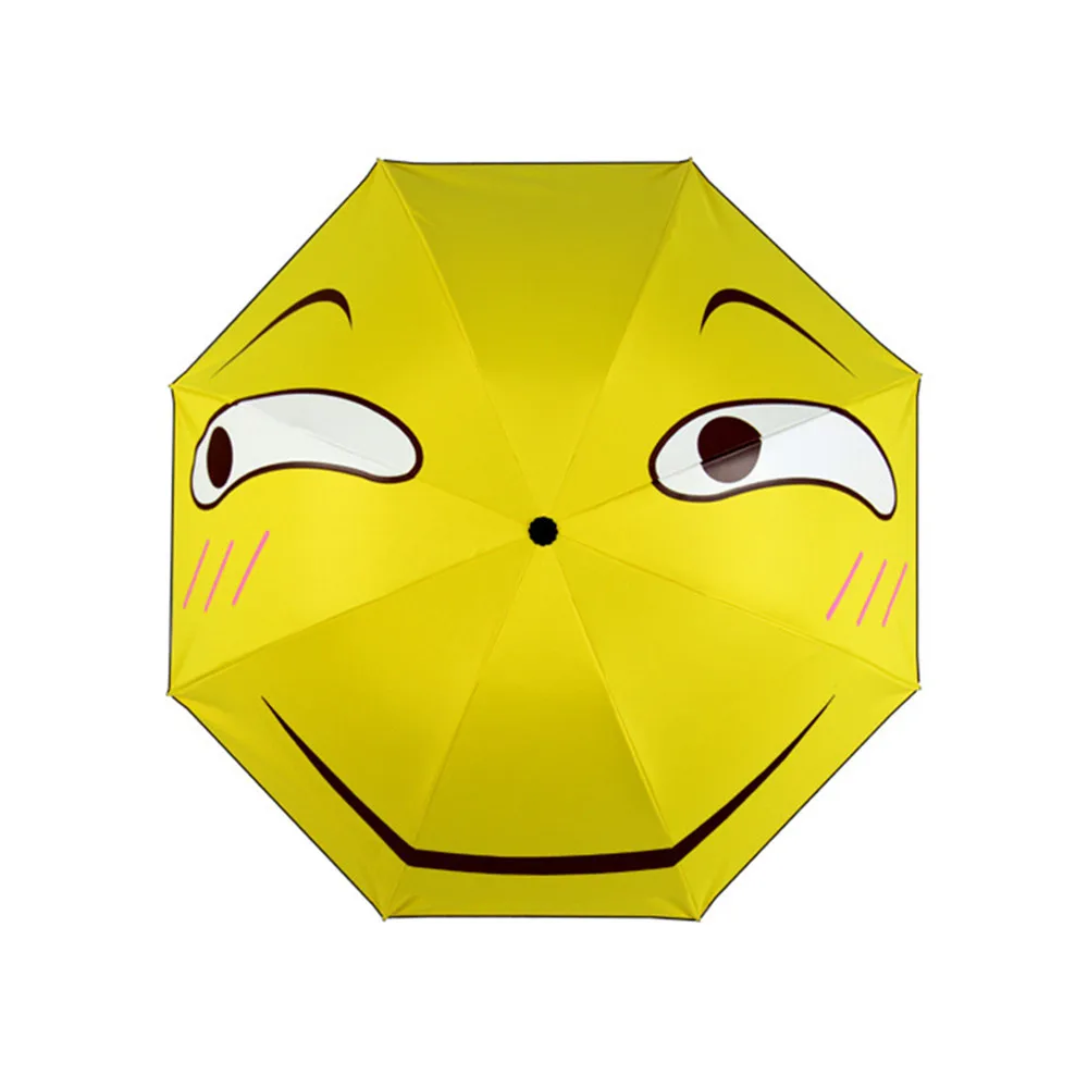 Ветрозащитный Зонт с защитой от УФ лучей Неавтоматические забавные зонты дождя и