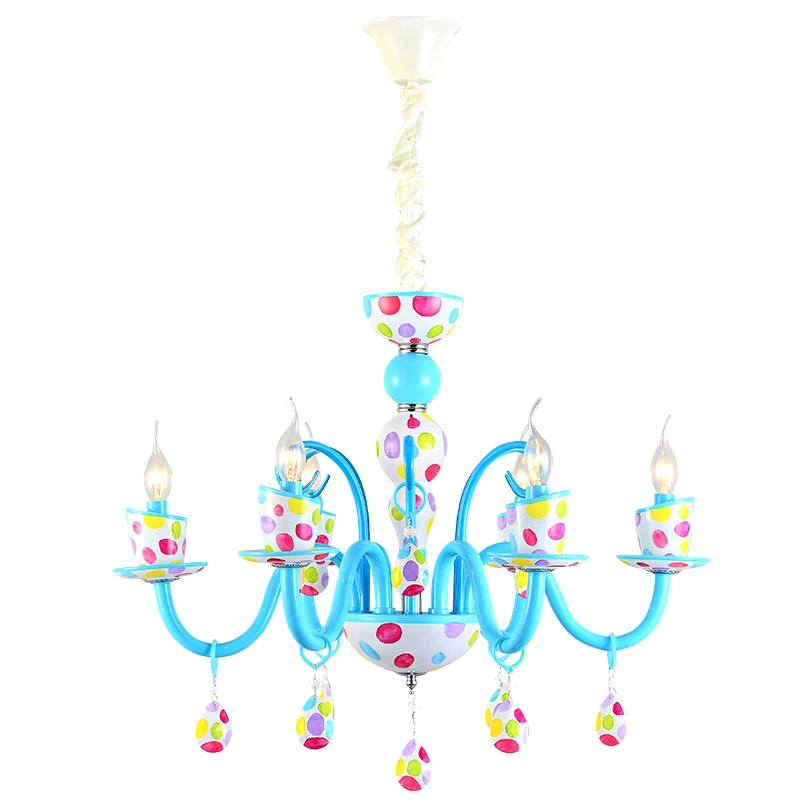 Новая классическая люстра Macaron красочный подвесной стеклянный светильник тело