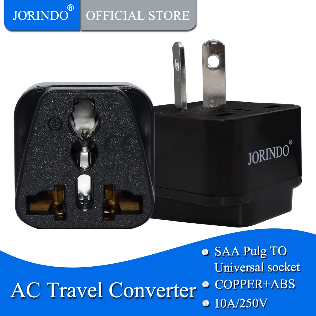 JORINDO Австралия дорожный настенный адаптер питания 2 pin AU конвертер
