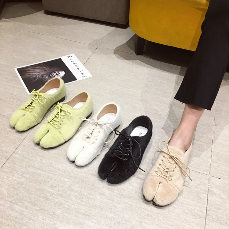 Новинка женская обувь из меха норки Зимние Мокасины на плоской подошве с