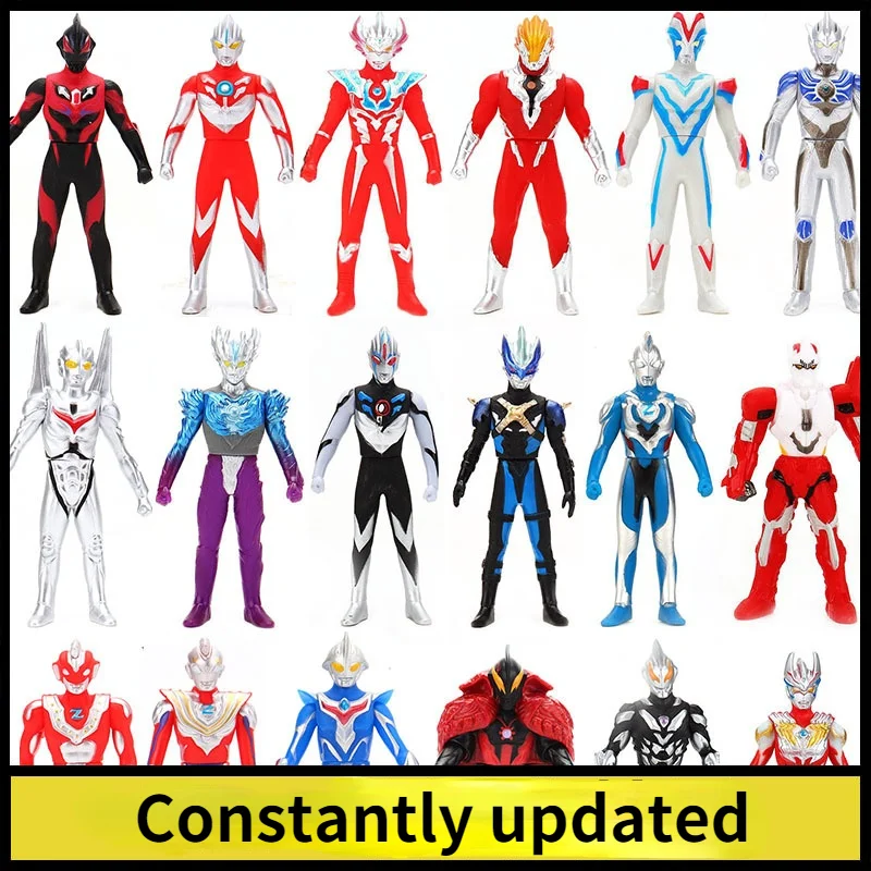 Маленькие мягкие резиновые экшн-фигурки Ultraman Belial Geed Orb Zero Tiga 13 см модель плаща