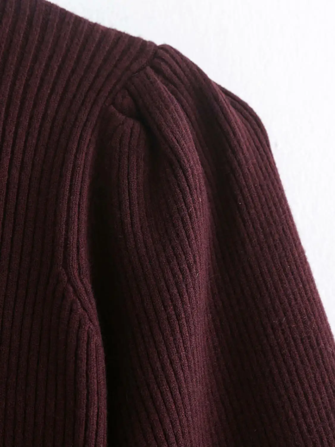 New 2020 women fashion turtleneck knitted sweater puff sleeve stretchy slim fit pullovers female stylish solid color tops S236 | Женская