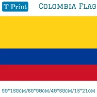 2pcs flag 90150cm6090cm4060cm1521cm hanging colombia national flag for world cup home decoration flag
