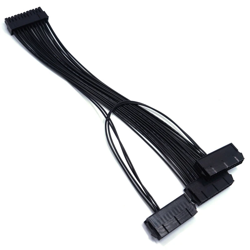 24Pin двойной PSU Мощность кабель удлинитель для ПК три Питание синхронизация данных