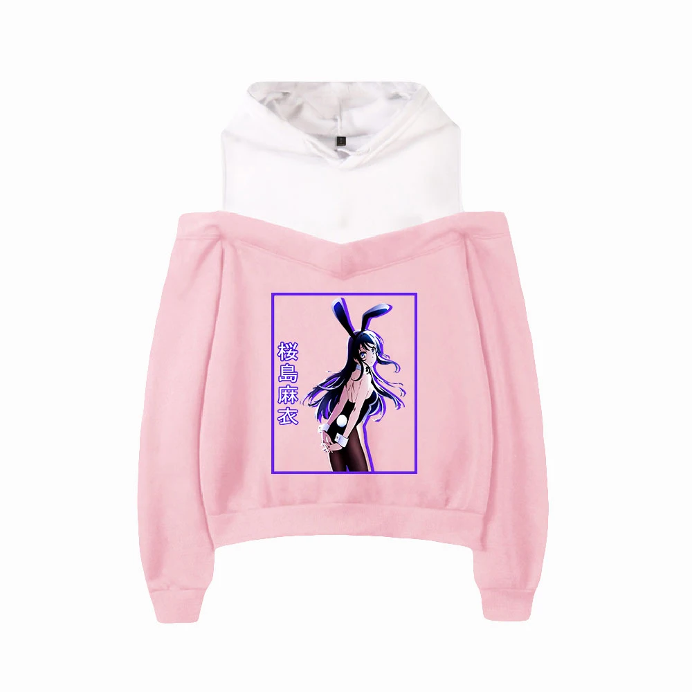 

Bunny Girl Seishun Buta Yaro Off-shoulder Hoodies Women Sweatshirts Printed Sexy Women's Hoodie Spring Autumn Clothes
