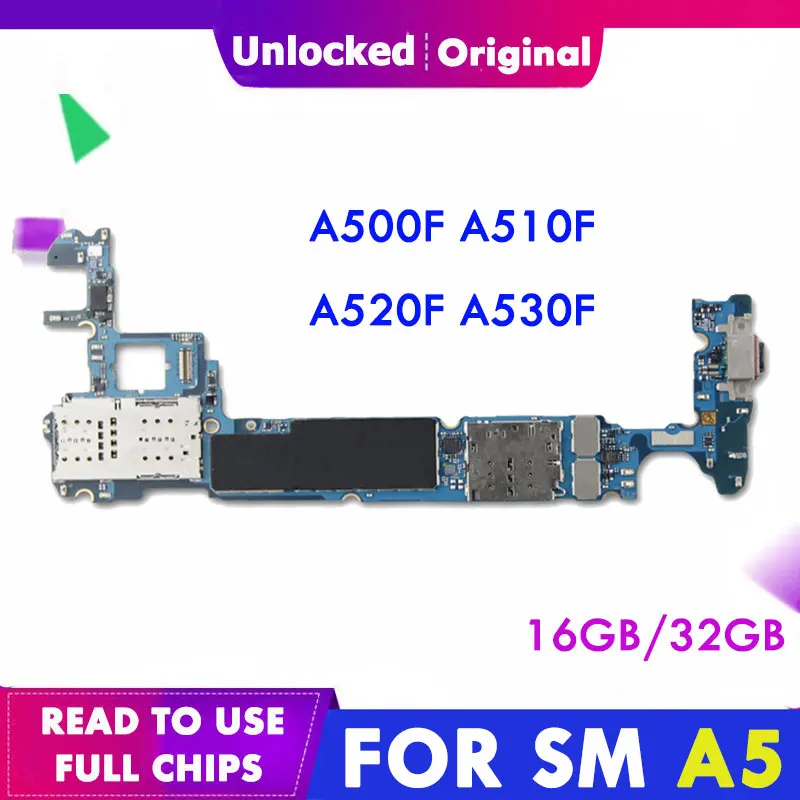 Оригинальная материнская плата для Samsung Galaxy A5 A520F A5000 A500F A500FU A510F A530F с полными