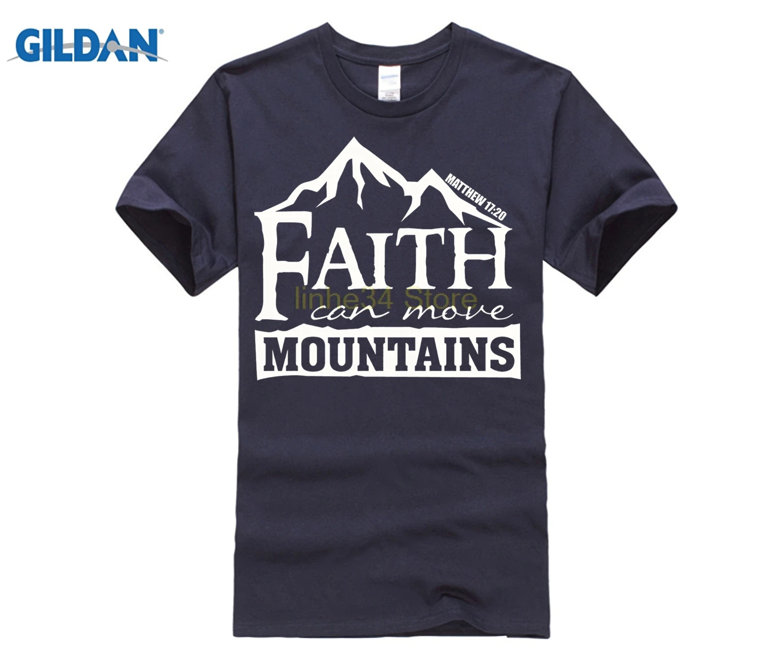 Футболка с принтом модная футболка короткими рукавами и надписью Faith Can Move HORUS Matthew
